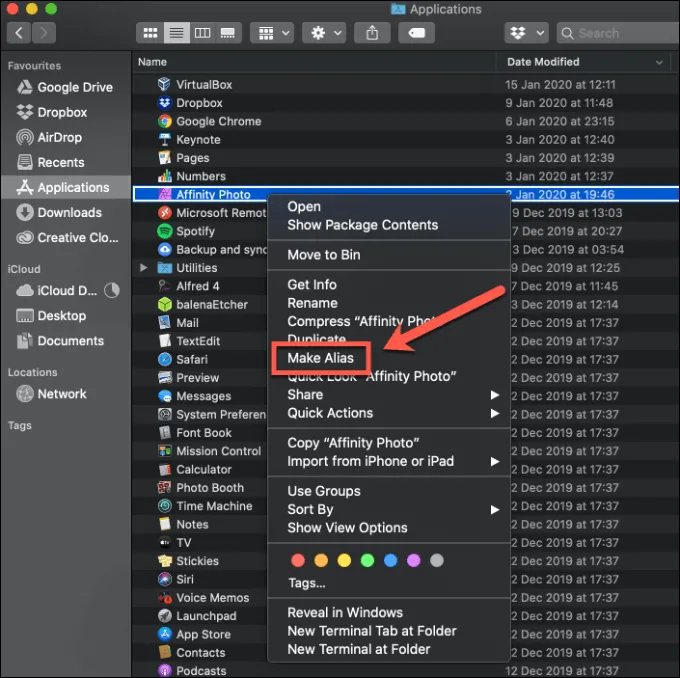 mac os 10.12 assign apps to desktop